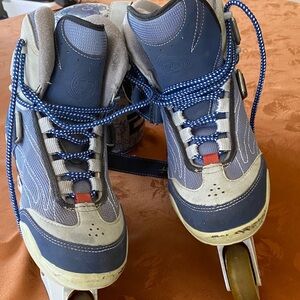 Blue and Gray Adjustable Inline Skates